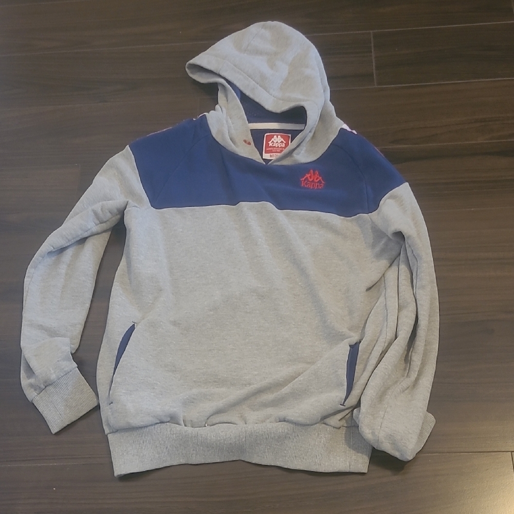 Kappa Gray and Blue Athletic Hoodie